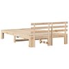vidaXL Bed Frame with Headboard Natural 120 x 200 cm Solid Pine Wood
