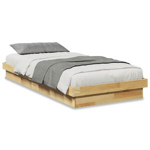 vidaXL Bed Frame Without Mattress 80x200 cm Solid Oak Wood