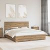 vidaXL Bed Frame with Drawer Artisan Oak 180 x 200 cm Engineered Wood
