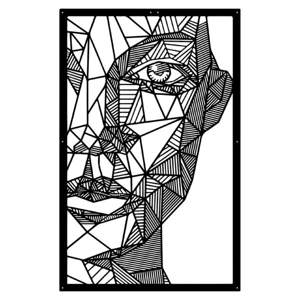 Homemania Wall Decoration Silhouette 65x100 cm Metal Black