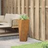 vidaXL Planter Rusty 30 x 30 x 75 cm Weathering Steel