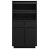 vidaXL Highboard Black 60x40x116.5 cm Solid Wood Pine