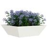 vidaXL Garden Planter 5 pcs White 50 x 50 x 15 cm Cold-rolled Steel
