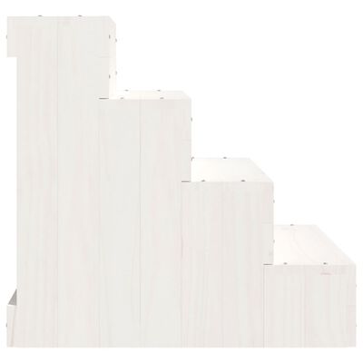 vidaXL Pet Stair White 40x49x47 cm Solid Wood Pine