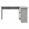 vidaXL Desk with Shelf Concrete Grey 142 x 102 x 73 cm Engineered Wood