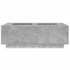 vidaXL Coffee Table with Infinity LED Concrete Grey 116x69x40 cm