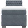 vidaXL Box Spring Bed with Mattress Dark Grey 90x190 cm Velvet