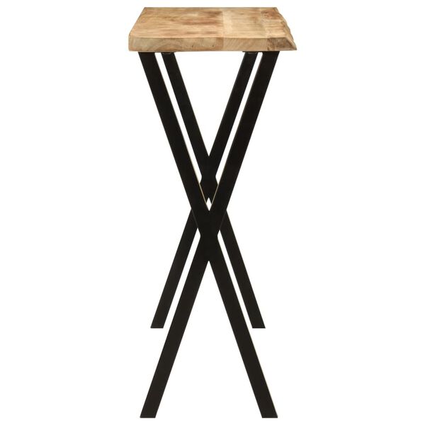 vidaXL Console Table with Live Edge 105x33x76 cm Solid Wood Mango