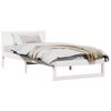 vidaXL Bed Frame with Headboard White 100 x 200 cm Solid Pine Wood