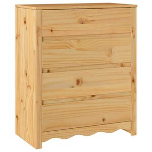 vidaXL Chest of Drawers Drammen Oak 76.5 x 40 x 91 cm Solid Pine wood