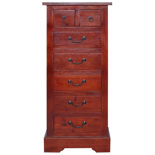 vidaXL Chest of Drawers Classical Brown 45x35x100cm Solid Mahogany Wood