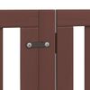 vidaXL Dog Gate with Door Foldable 15 Panels Brown 750 cm Poplar Wood
