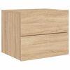 vidaXL Wall-mounted Bedside Cabinets with LED Lights 2 pcs Sonoma Oak
