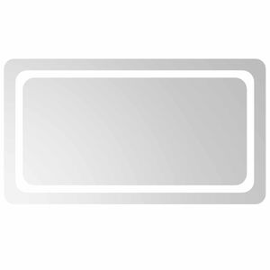 vidaXL LED Bathroom Mirror Transparent 90 x 50 cm Tempered Glass