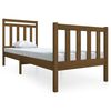 vidaXL Bed Frame without Mattress Honey Brown Small Single Solid Wood