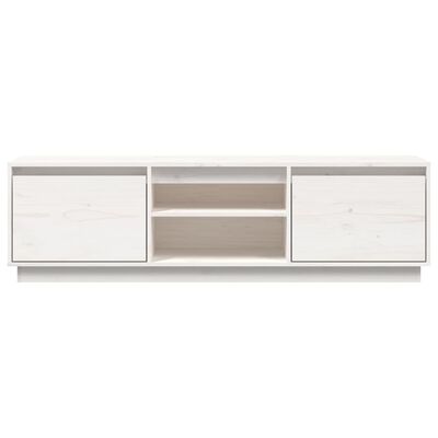 vidaXL TV Cabinet White 140x35x40 cm Solid Wood Pine