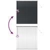 vidaXL Window Blind with Curtains Manual Black Aluminium