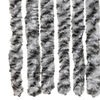 vidaXL Fly Curtain Grey and Black and White 90x220 cm Chenille