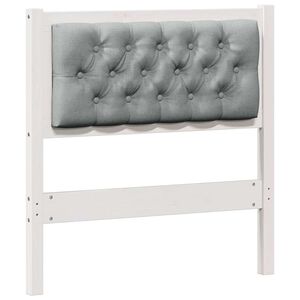 vidaXL Headboard Other White and light grey 75 cm Solid pine wood