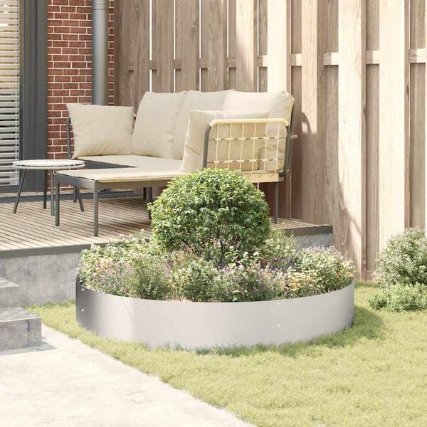 vidaXL Garden Planter 5 pcs Silver 120 x 120 x 20 cm Stainless Steel