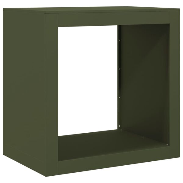 vidaXL Firewood Rack Green 60x40x60 cm Steel