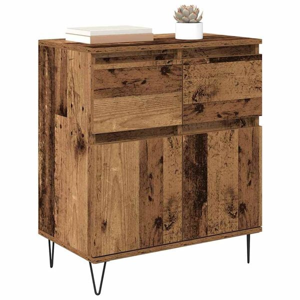 vidaXL Sideboard Old Wood 60 x 35 x 70 cm Engineered Wood and Iron