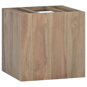 vidaXL Wall-mounted Bathroom Cabinet | Natural Teak | Solid teak wood | 45-59 cm