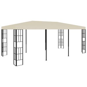 vidaXL Gazebo | Cream and Black | Polyester, Steel | Large | Durable | Gazebo