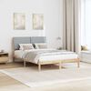 vidaXL Bed frame Brown and light grey 150 x 200 cm Solid pine wood