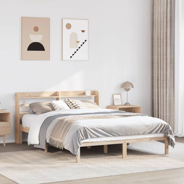 vidaXL Bed Frame without Mattress 140x200 cm Solid Wood Pine
