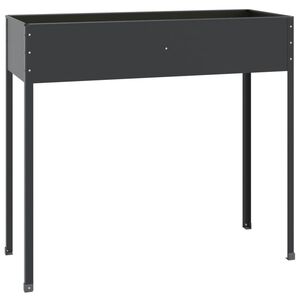 vidaXL Garden Planter Anthracite 100,5x40,5x90 cm Galvanised Steel