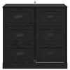 vidaXL Sideboard Black Oak 70 x 35.5 x 67.5 cm Engineered Wood