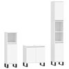 vidaXL 3 Piece Bathroom Cabinet Set White Engineered Wood