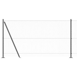 vidaXL Hexagonal Fence with Concrete Base 25 x 1.2 m PVC-Coated Steel