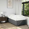 vidaXL Bed Frame without Mattress Dark Grey Single Fabric