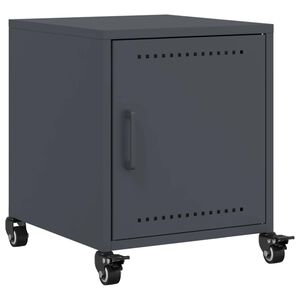 vidaXL Bedside Cabinet Anthracite 36x39x43.5 cm Steel