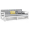 vidaXL Pull-out Day Bed without Mattress White 2x(90x190)cm