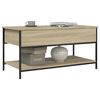 vidaXL Coffee Table Sonoma Oak 100x50x50 cm Engineered Wood and Metal