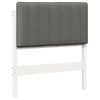 vidaXL Upholstered Headboard with Headboard White and Light Grey 80 cm
