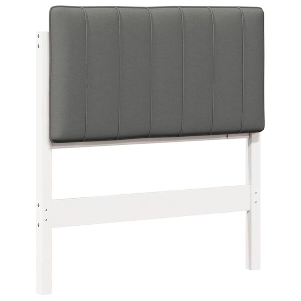 vidaXL Upholstered Headboard with Headboard White and Light Grey 80 cm