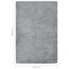 vidaXL Teddy Rug Grey 200x140 cm