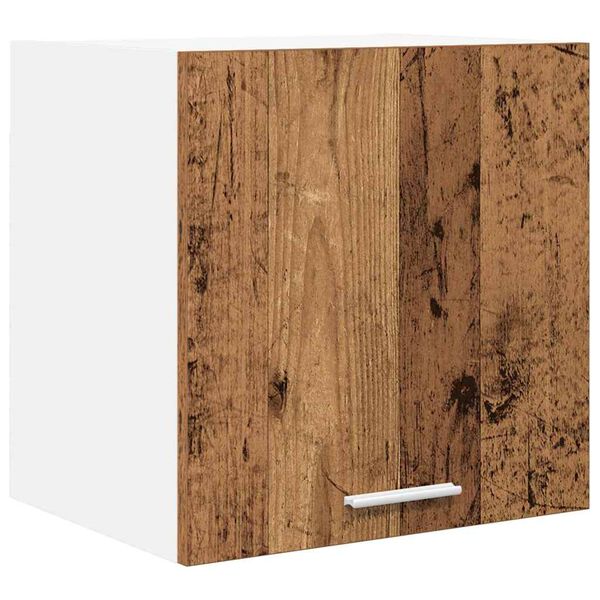 vidaXL Hanging Cabinet with Storage Old Wood and White 40 x 31 x 40 cm