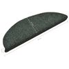 vidaXL Stair Mats Self-adhesive 15 pcs 56x17x3 cm Green Half Round