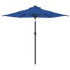 vidaXL Garden Parasol with Steel Pole Azure Blue 225x225x212 cm