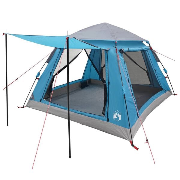 vidaXL Instant Tent with Rainfly 3-Person Quick-Release Blue