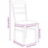 vidaXL Dining Chair 2 pcs White and Brown Solid Rubber Wood