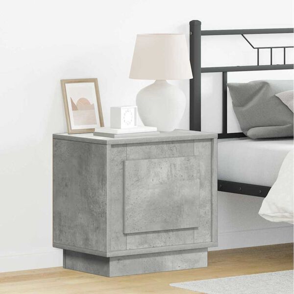 vidaXL Bedside Cabinet Concrete Grey 44 x 34.5 x 45 cm Engineered Wood