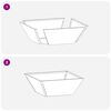 vidaXL Garden Planter 5 pcs Silver 40 x 40 x 15 cm Stainless Steel
