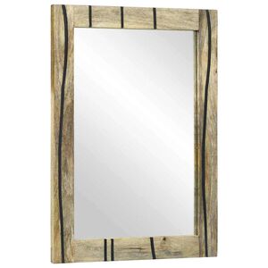 vidaXL Bathroom Mirror with Mirror Brown 70 x 50 x 2.5 cm