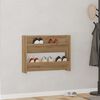 vidaXL Wall Shoe Cabinet Artisan Oak 80x18x60 cm Engineered Wood